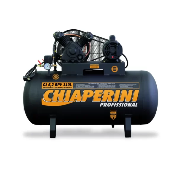 Compressor de ar baixa pressão 5.2 pcm 110 litros – Chiaperini CJ 5.2 BPV 110 L