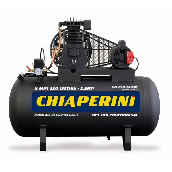 Compressor de ar média pressão 6 pcm 110 litros – Chiaperini 6 MPI 110 L