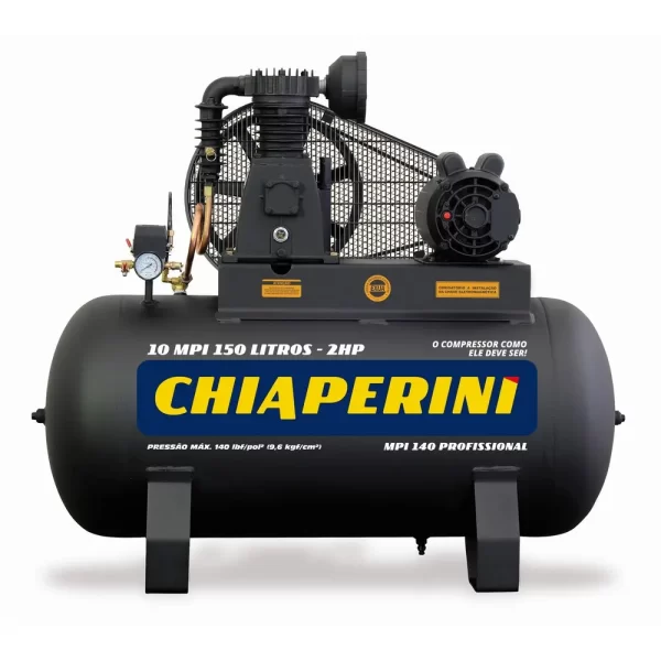 Compressor de ar média pressão 10 pcm 150 litros – Chiaperini 10 MPI 150 L