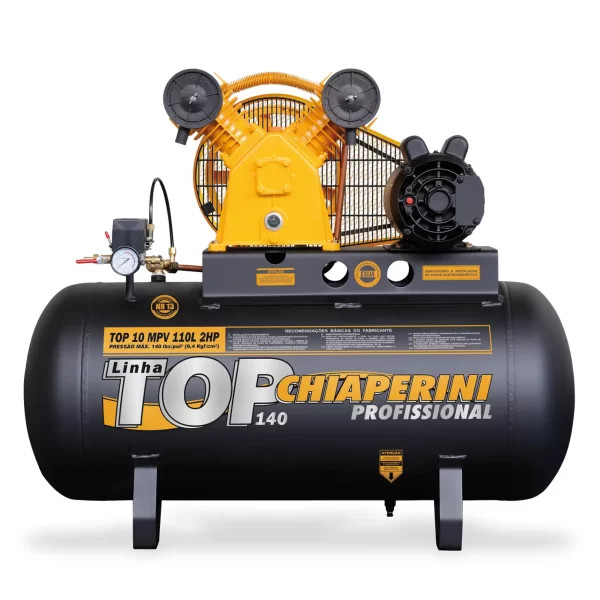 Compressor de ar média pressão 10 pcm 110 litros – Chiaperini TOP 10 MPV 110 L