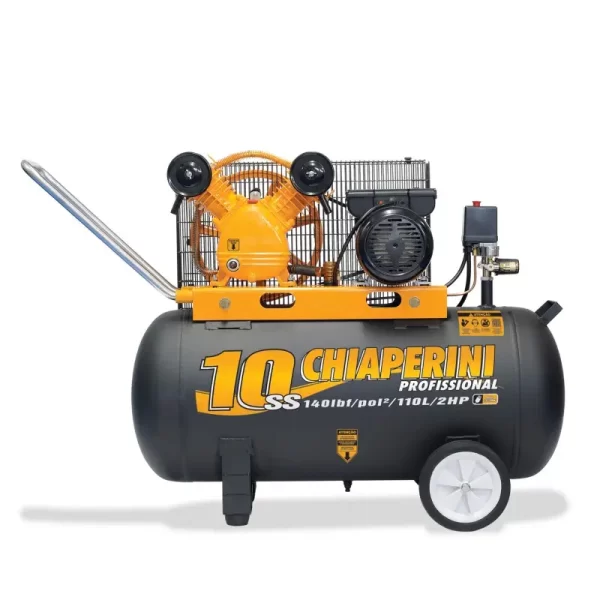 Compressor de ar média pressão 10 pcm 110 litros Bivolt – Chiaperini 10SS 110 L