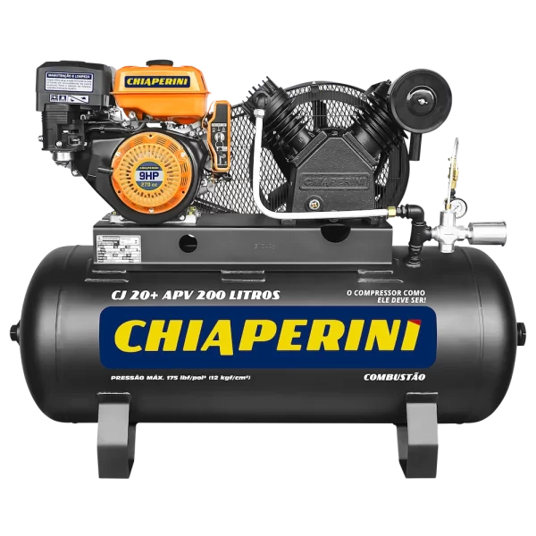 Compressor de ar alta pressão a combustão 20 pcm 200 litros – Chiaperini CJ 20+ APV 200L 9HP Gasolina